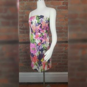 SOLDJ. Crew Women's Dress Strapless White w/Bright Flo